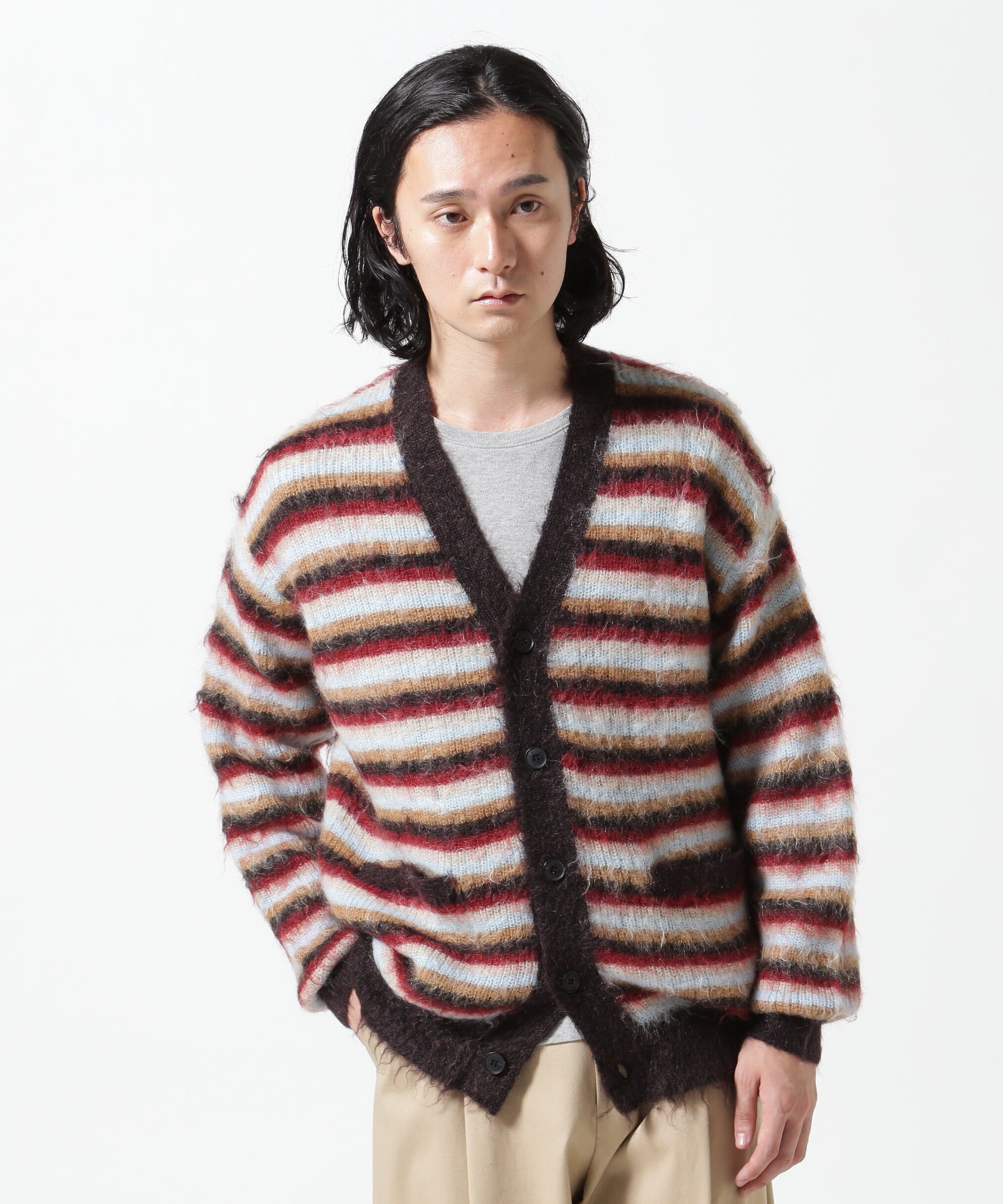 GARDEN TOKYO｜YOKE/ヨーク/MOHAIR BORDER CARDIGAN | Rakuten Fashion