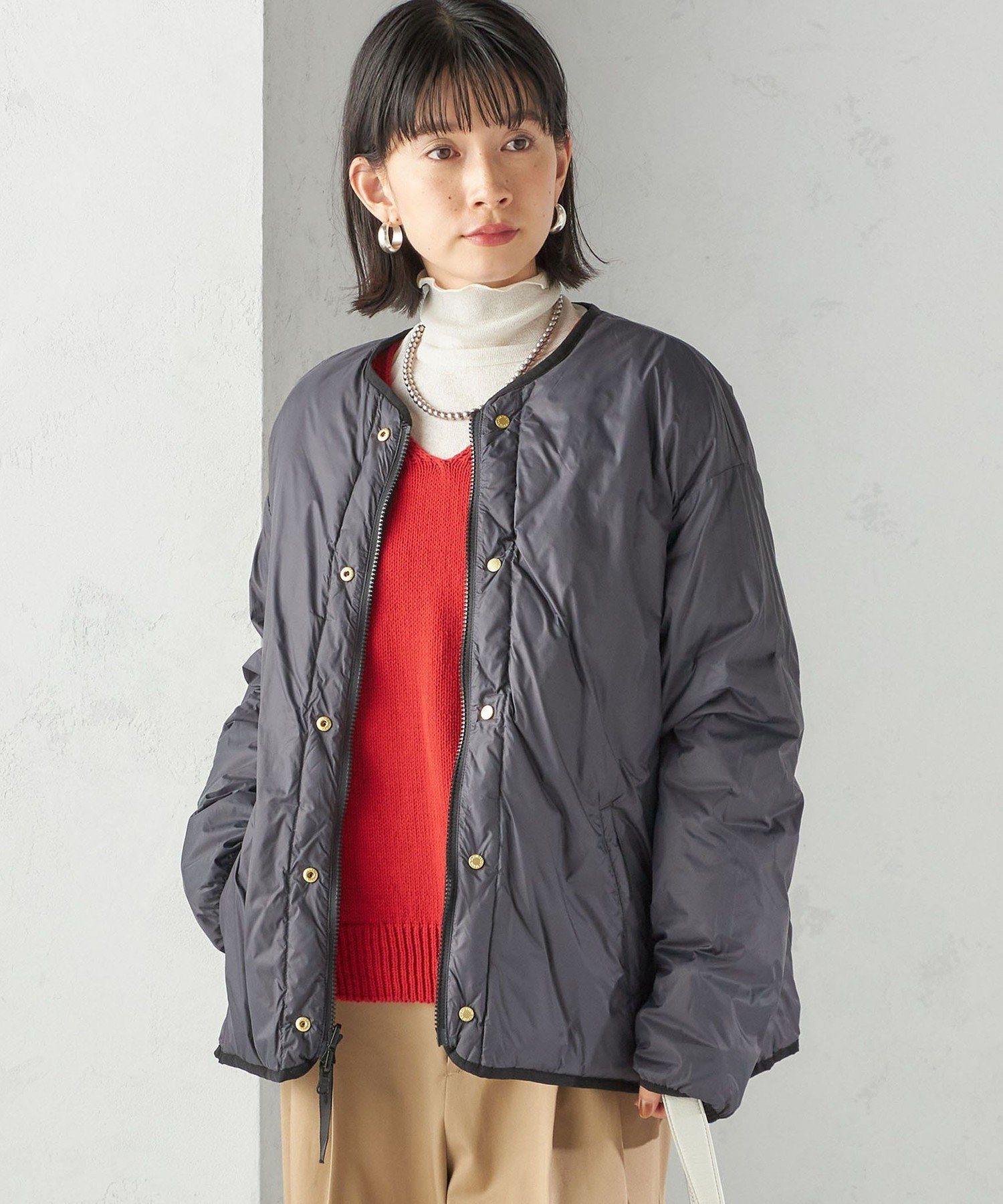 【SHIPS別注】TAION リブ マルチ WAY ダウン ジャケット SHIPS別注】TAION:〈手洗い可能〉リブ マルチ WAY ダウン ジャケット