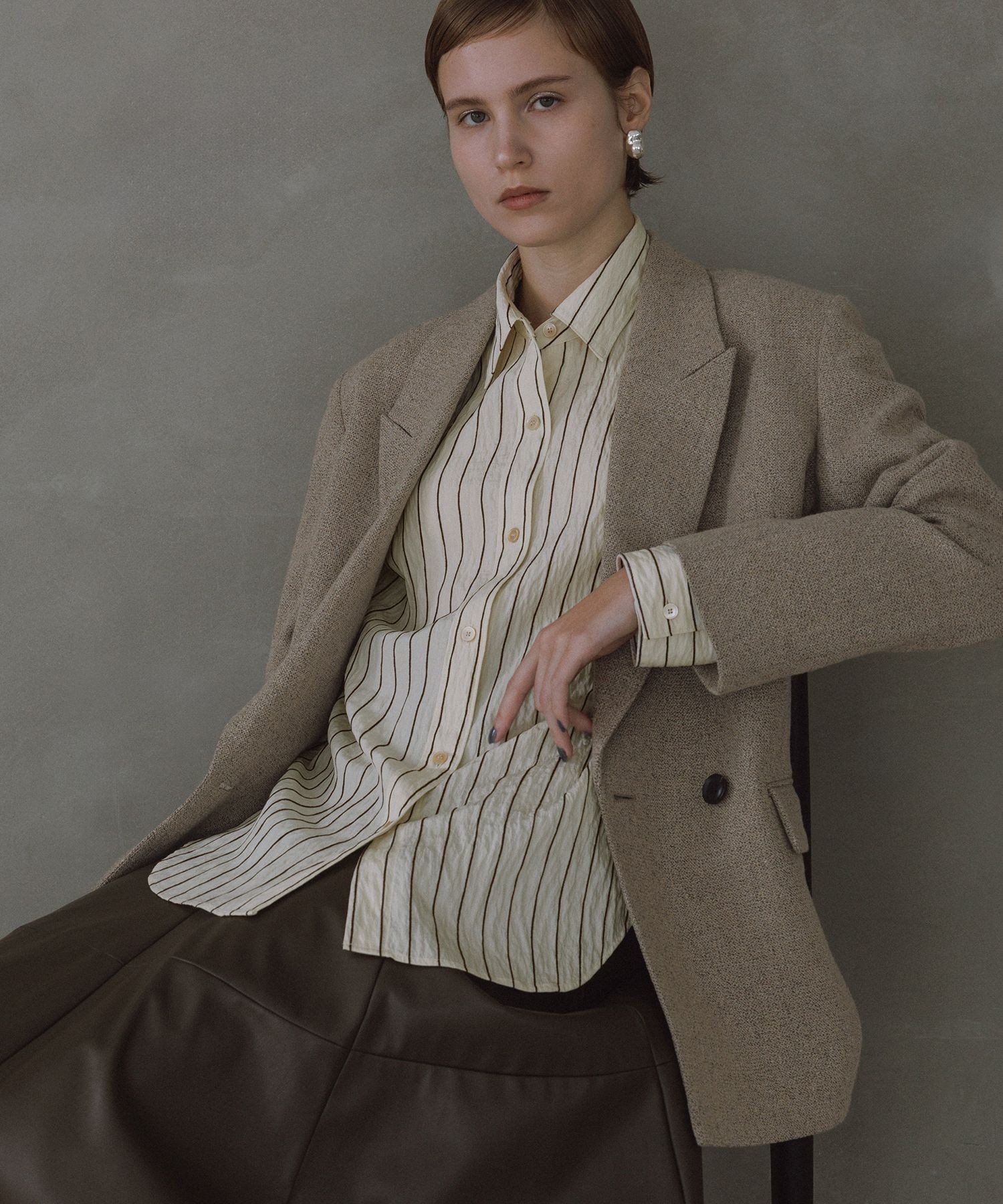 ADAM ET ROPE'｜【EMOELLE】ウールネップテーラードジャケット