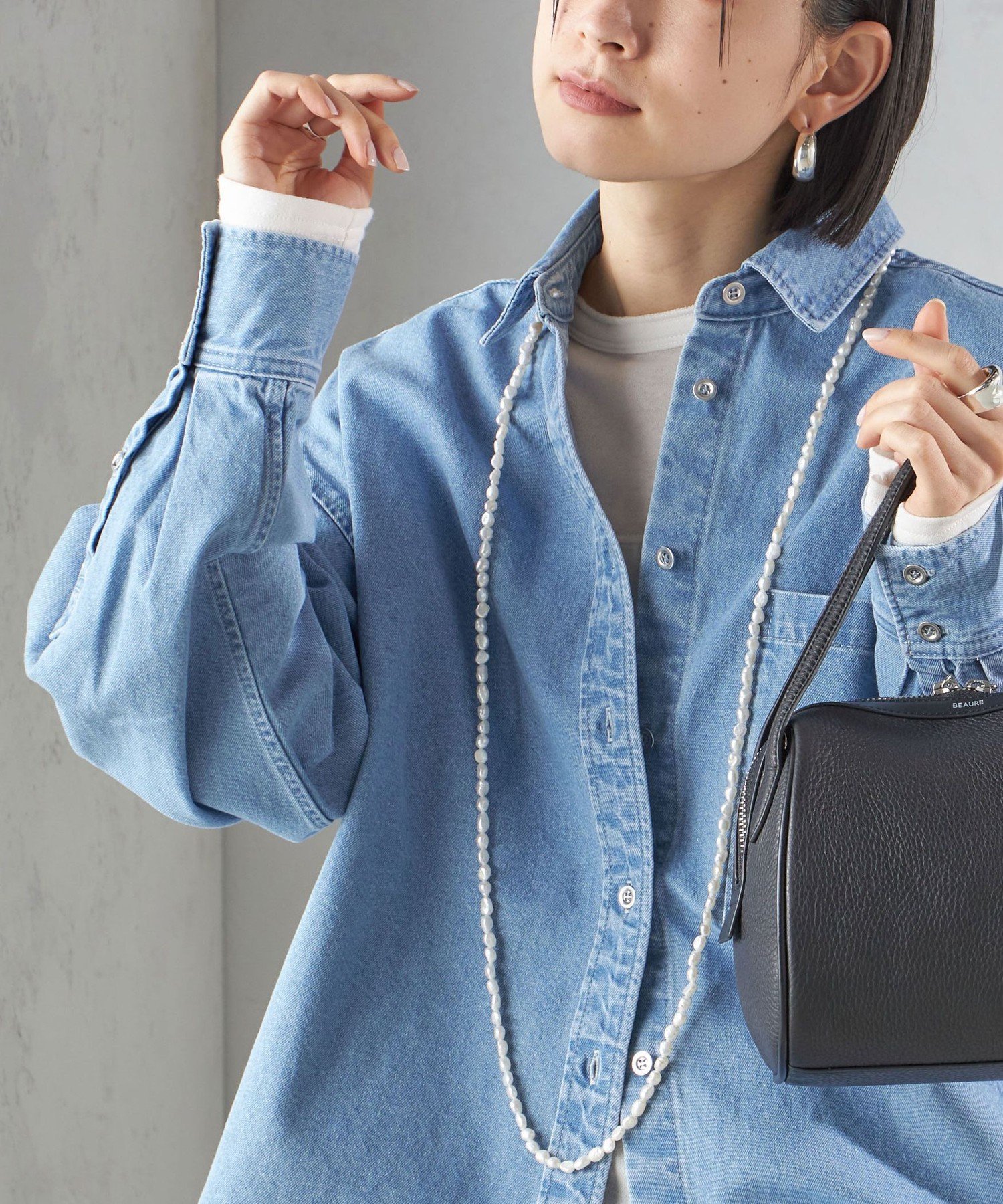 SHIPS｜淡水 バロック パール ロング ネックレス | Rakuten Fashion