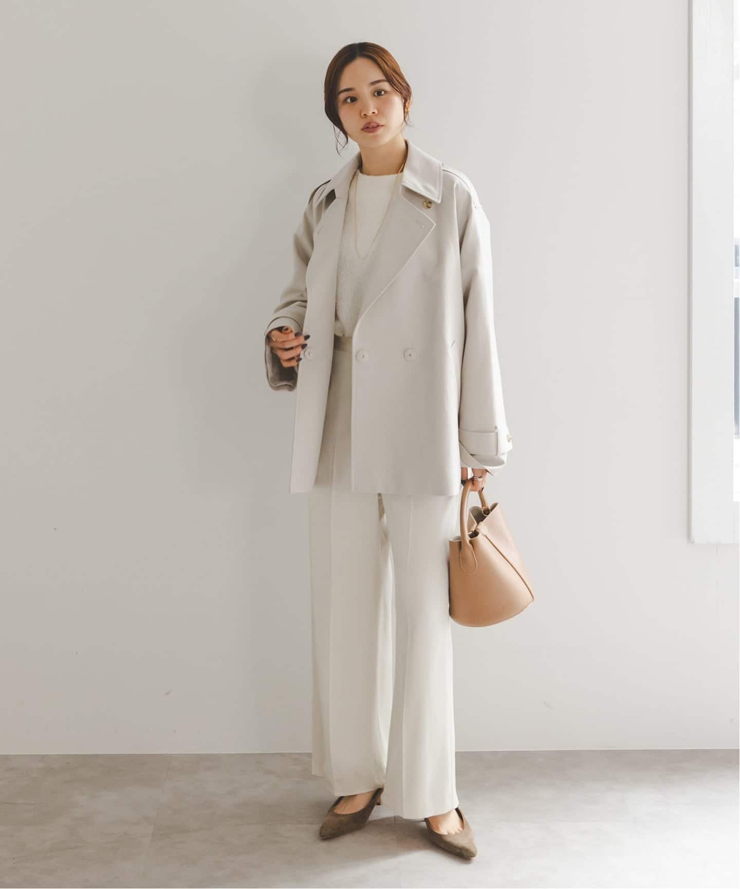 NOBLE｜《WEB限定追加》コットンダブルクロスハーフコート | Rakuten