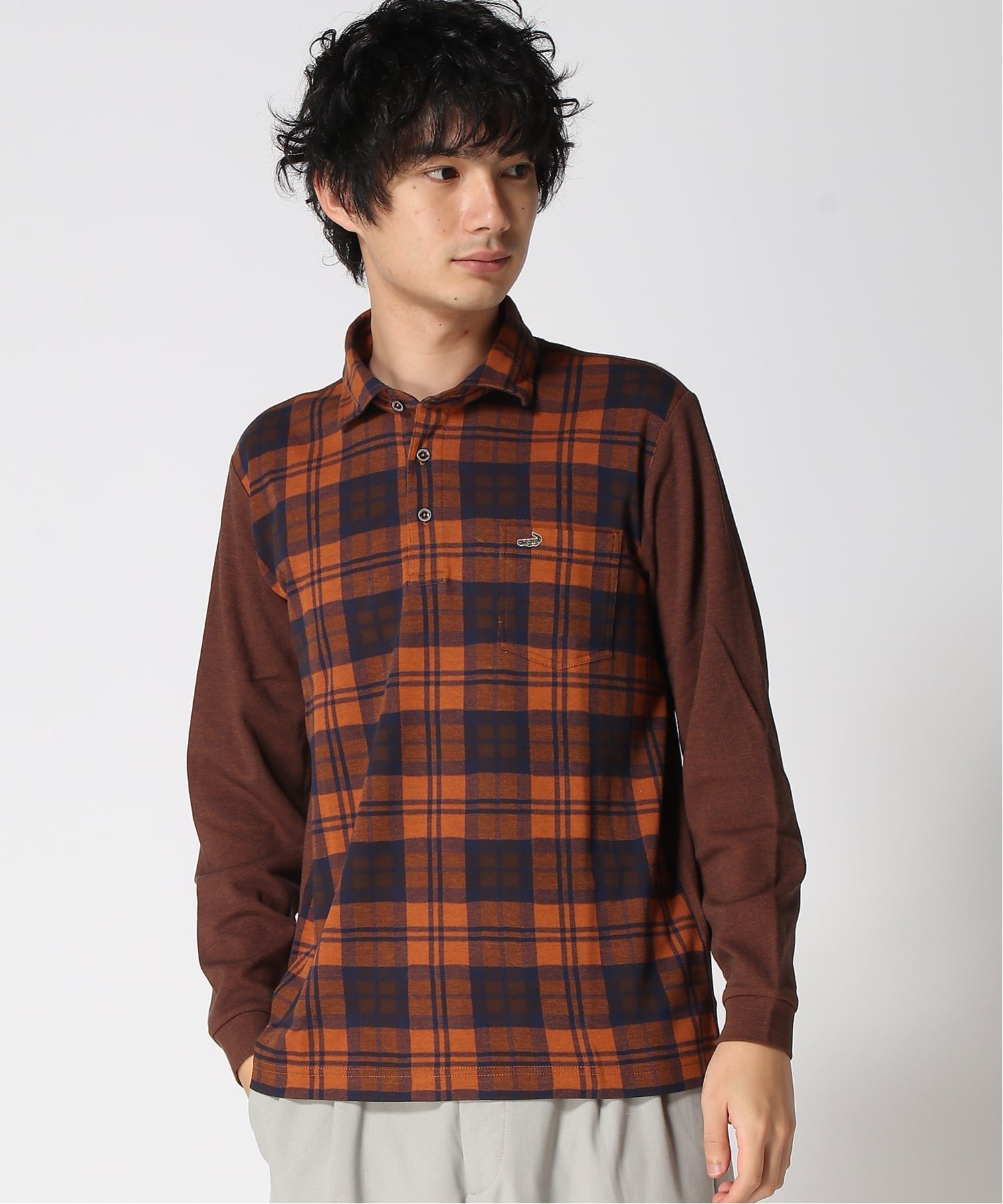 CROCODILE｜(M)チェック柄 ポロシャツ | Rakuten Fashion(楽天