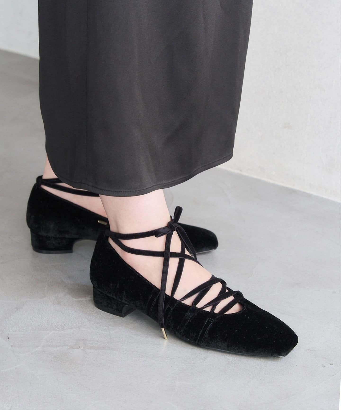 LE TALON｜《追加》3cmスクエアレースアップパンプス | Rakuten