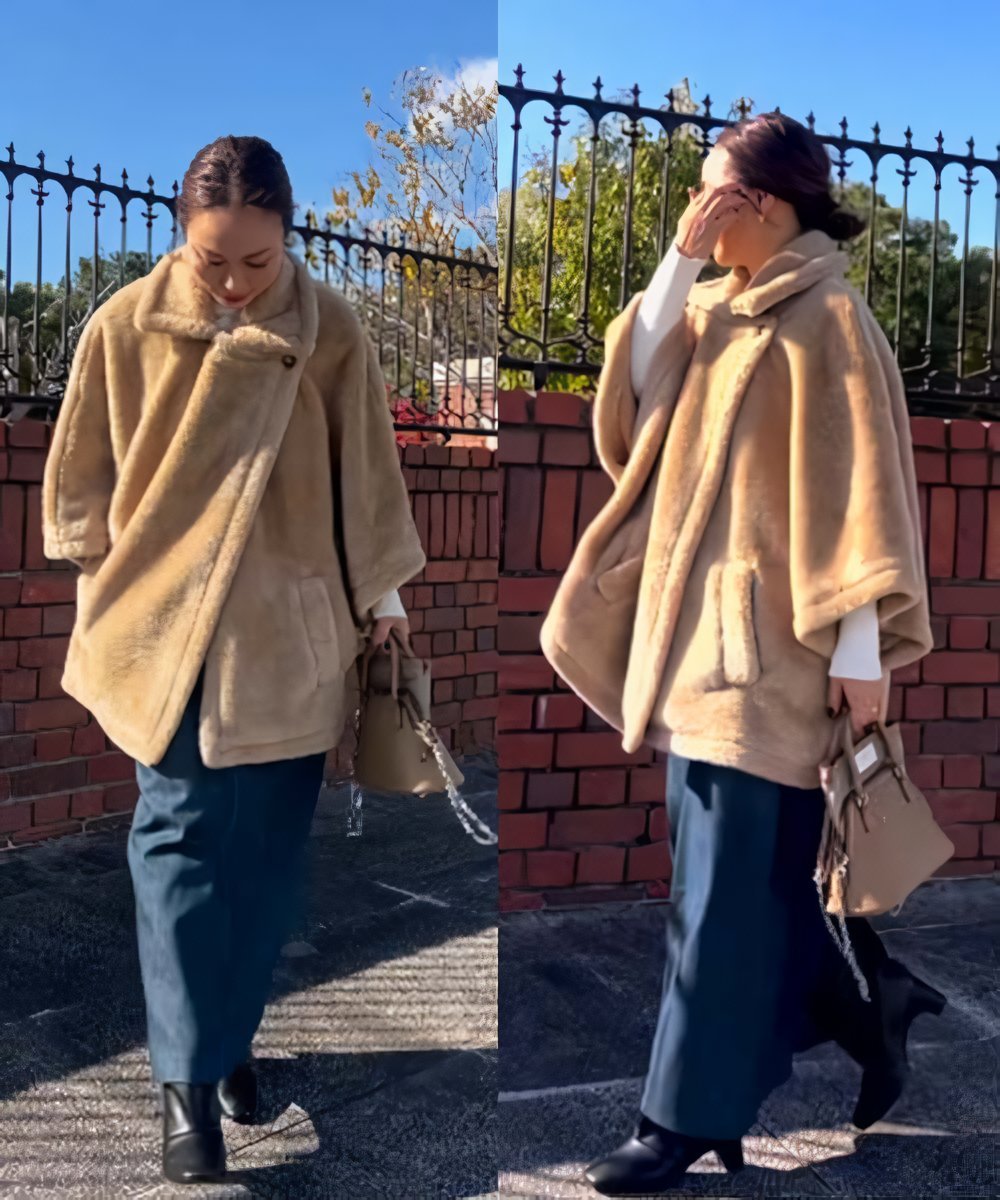 Lajour｜エコファー ケープジャケット | Rakuten Fashion(楽天