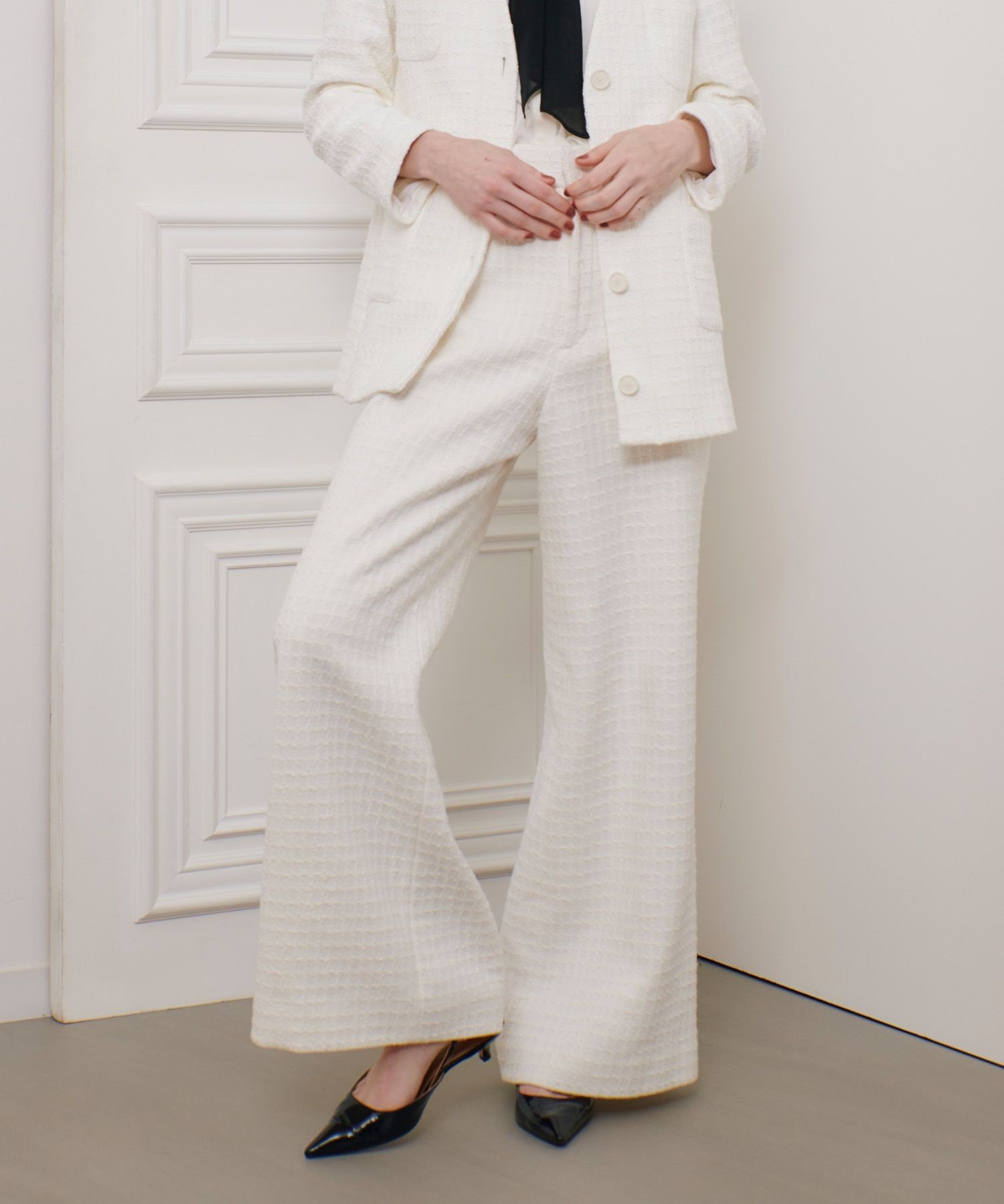allureville｜【LOULOU WILLOUGHBY】スラブツイードワイドパンツ