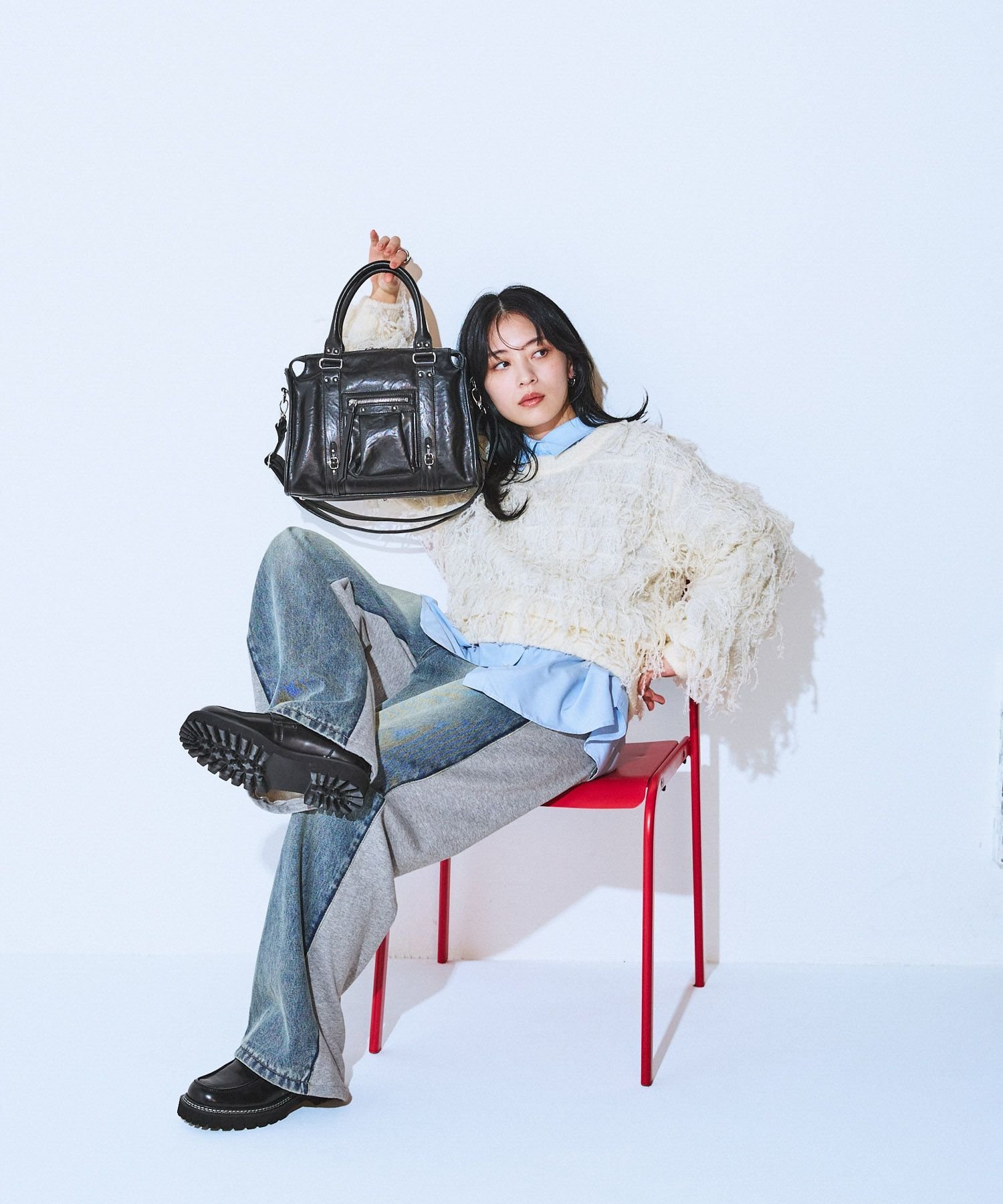 JEANASIS｜アンティークフェイクレザーボストン | Rakuten Fashion