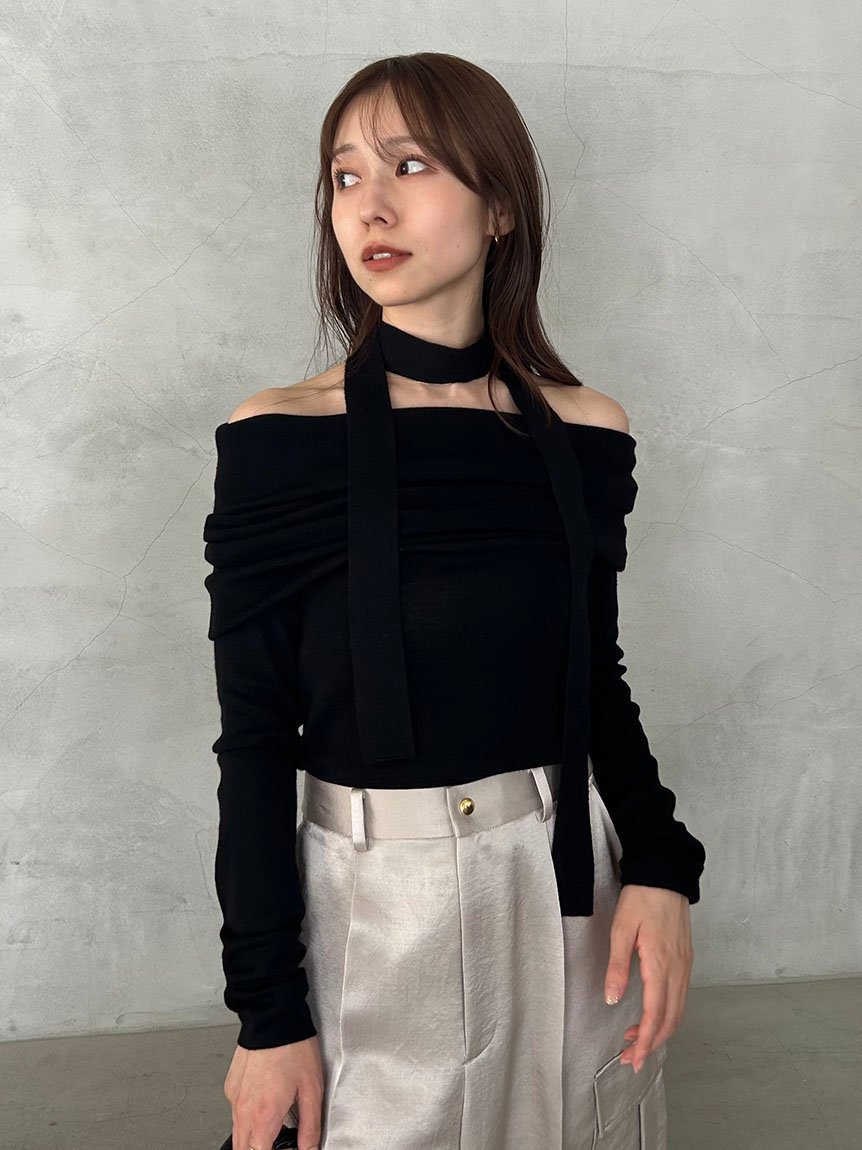 FRAY I.D｜オフショルフロッキーチュールトップス | Rakuten Fashion