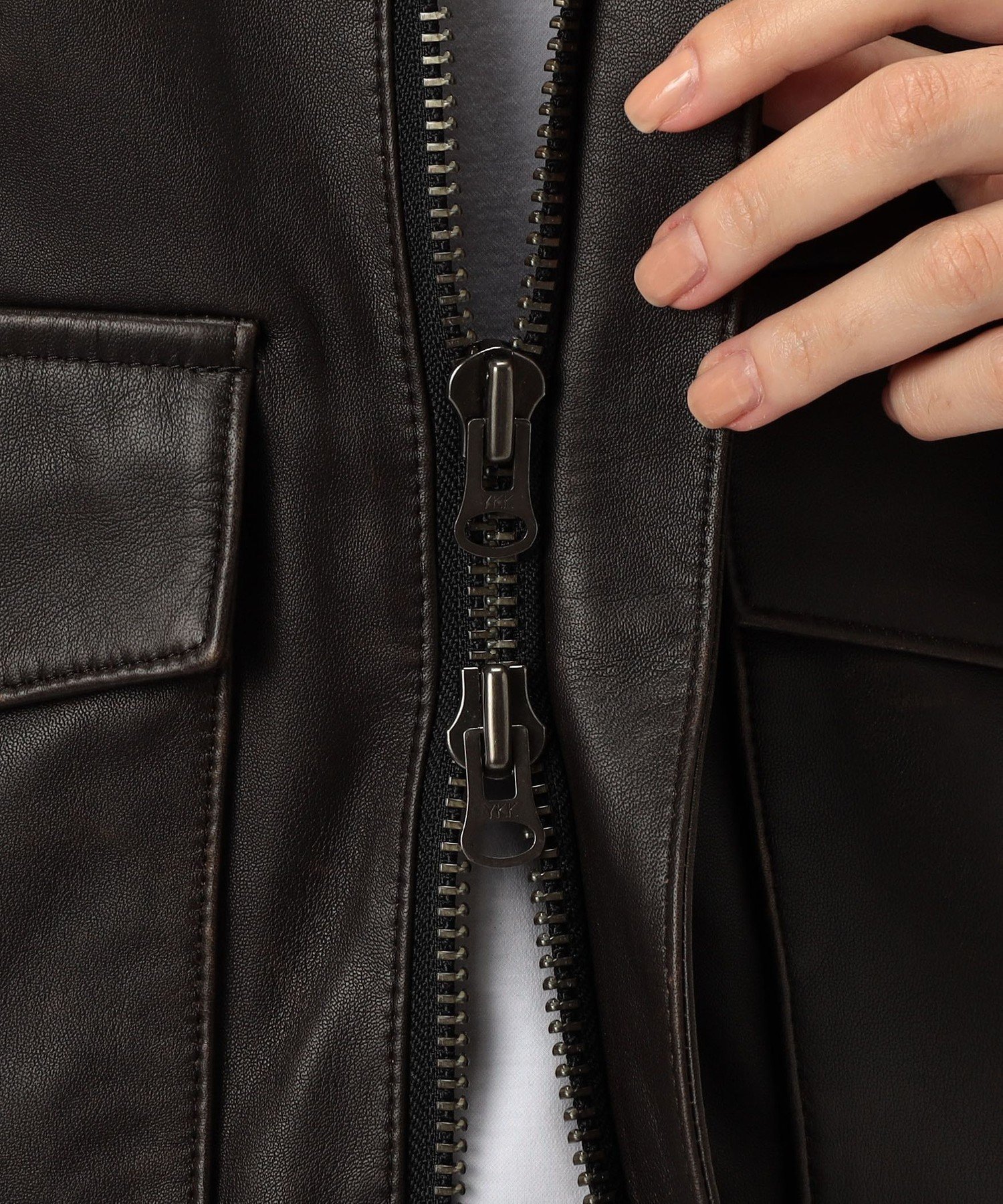 TOMORROWLAND｜クラッシュレザー A-2ジャケット | Rakuten Fashion