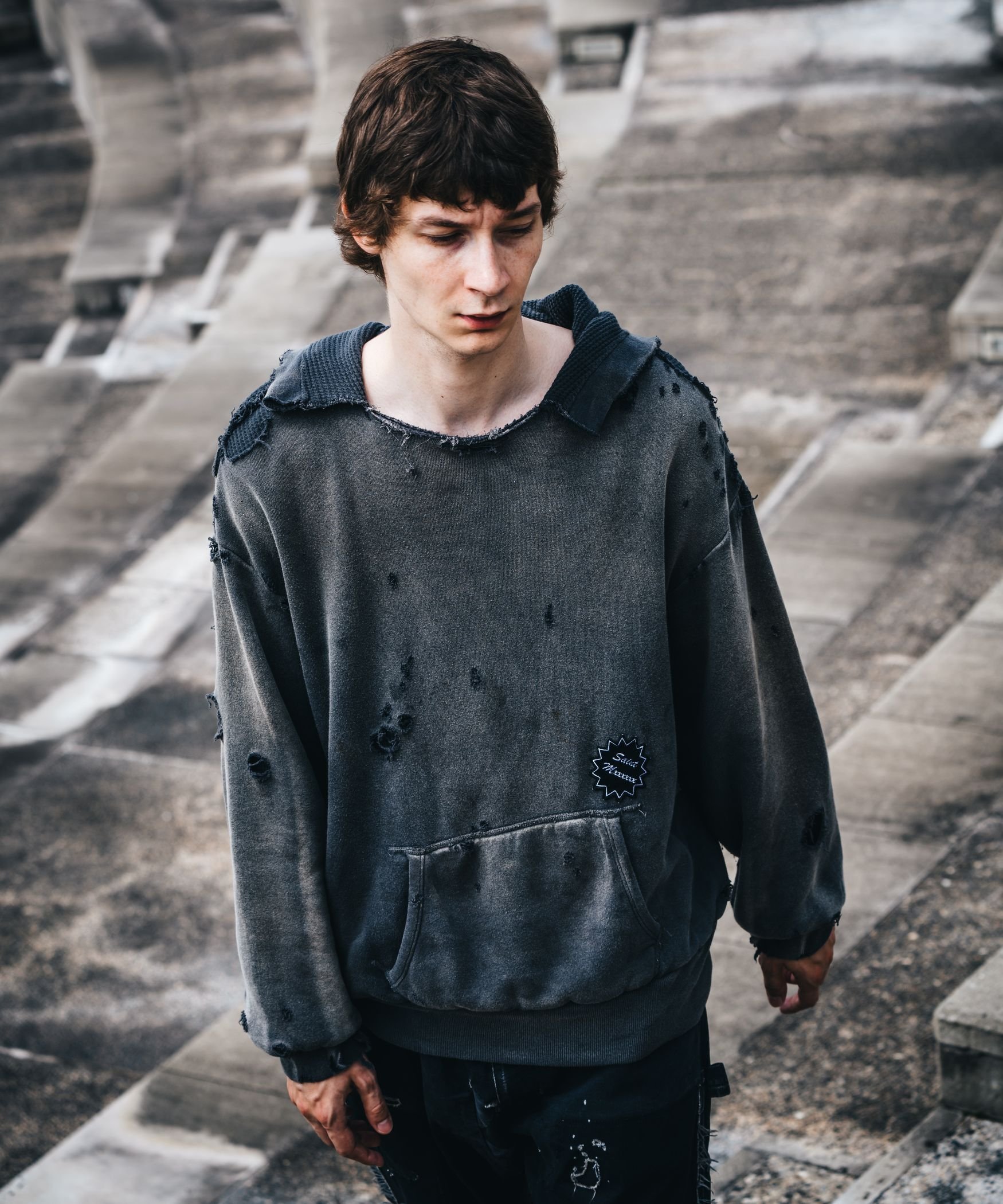 ROYAL FLASH｜SAINT MICHAEL/セントマイケル/HOODIE/DBL FACE/CHARCOAL