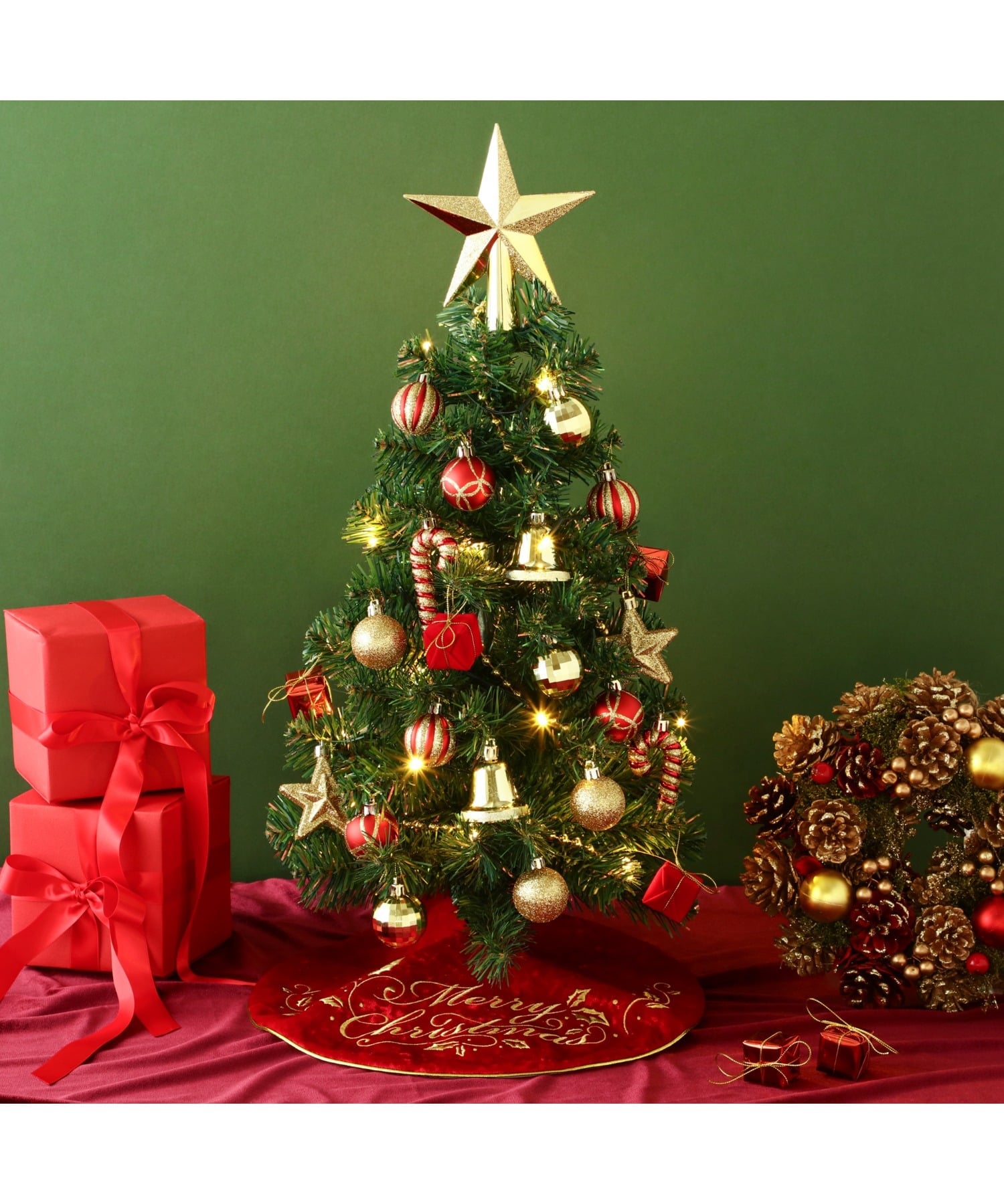 Francfranc｜クリスマスツリー スターターセット 60cm グリーン