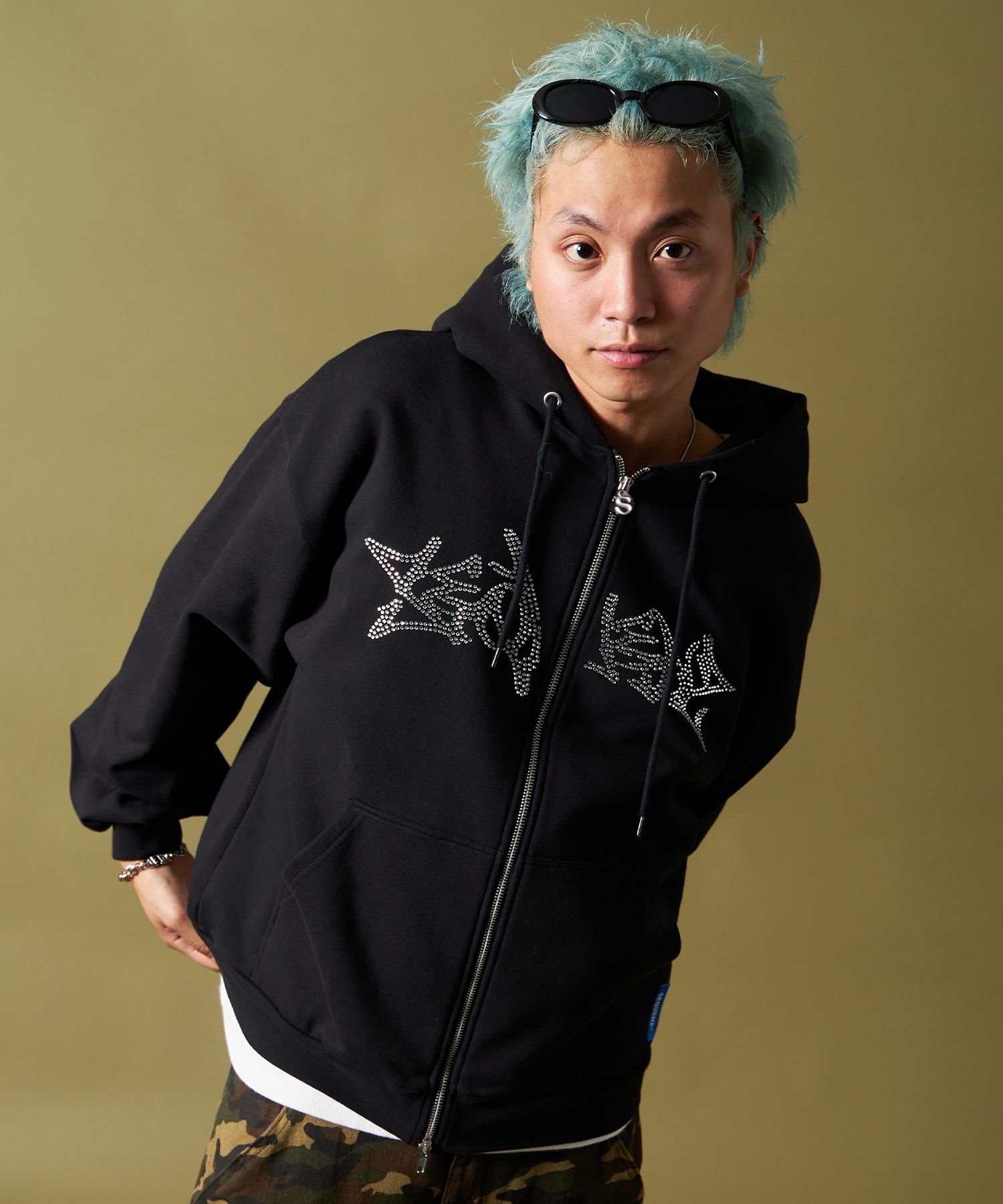 NAVAL｜【SEQUENZ(シークエンズ)】RHINE STONE ZIP P/K / ライン