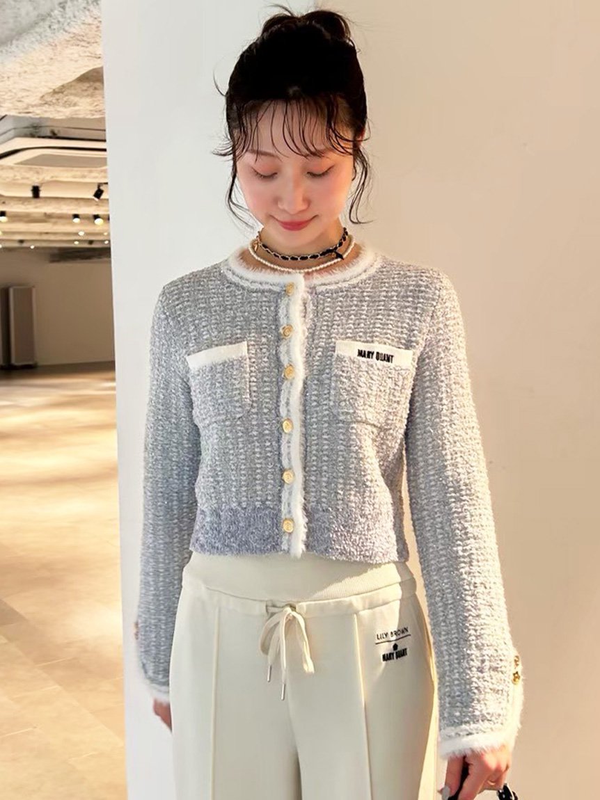 LILY BROWN｜【LILY BROWN×MARY QUANT】ツイードニットジャケット