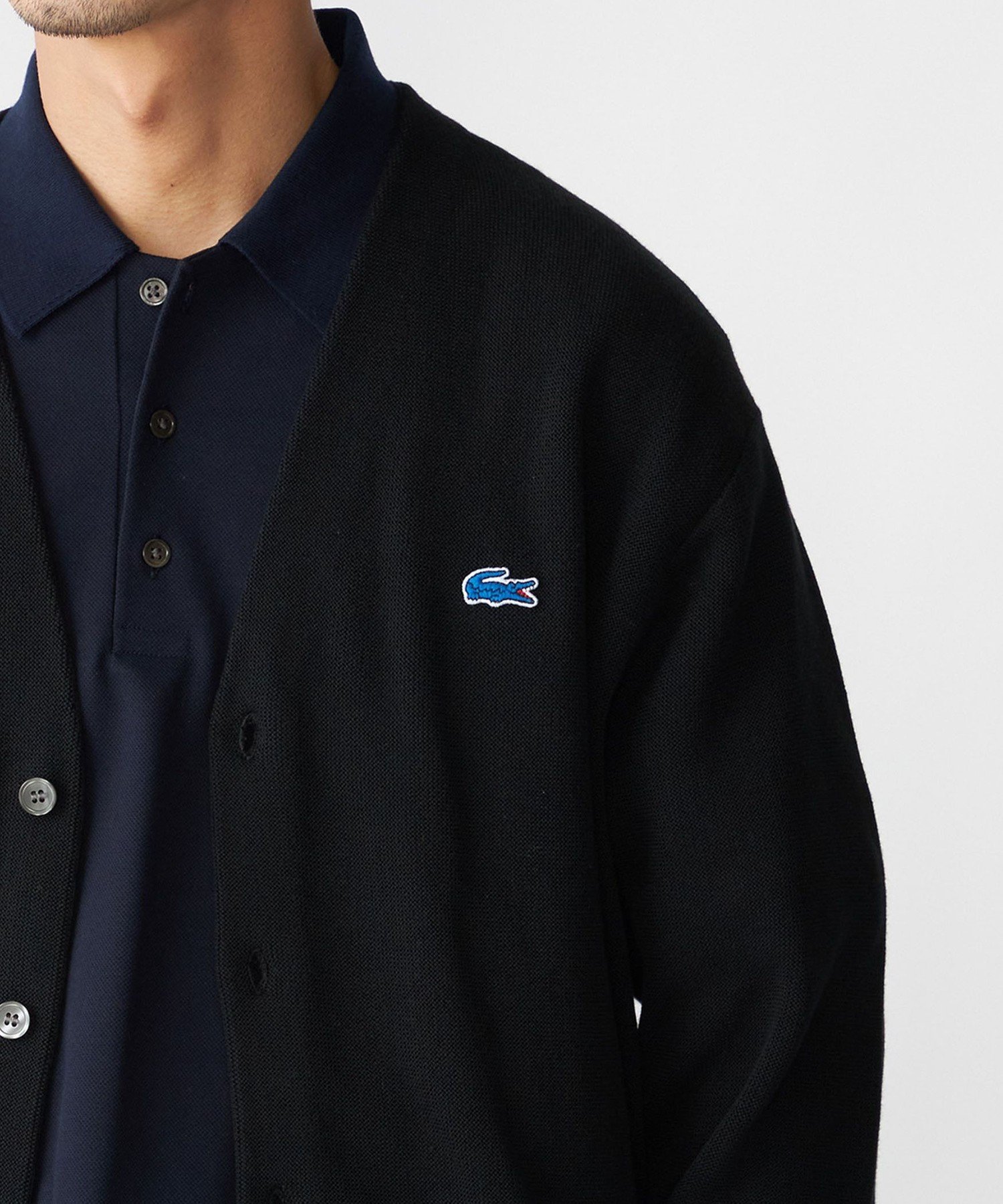 SHIPS｜【SHIPS別注】LACOSTE: コットン/ポリエステル Vネック