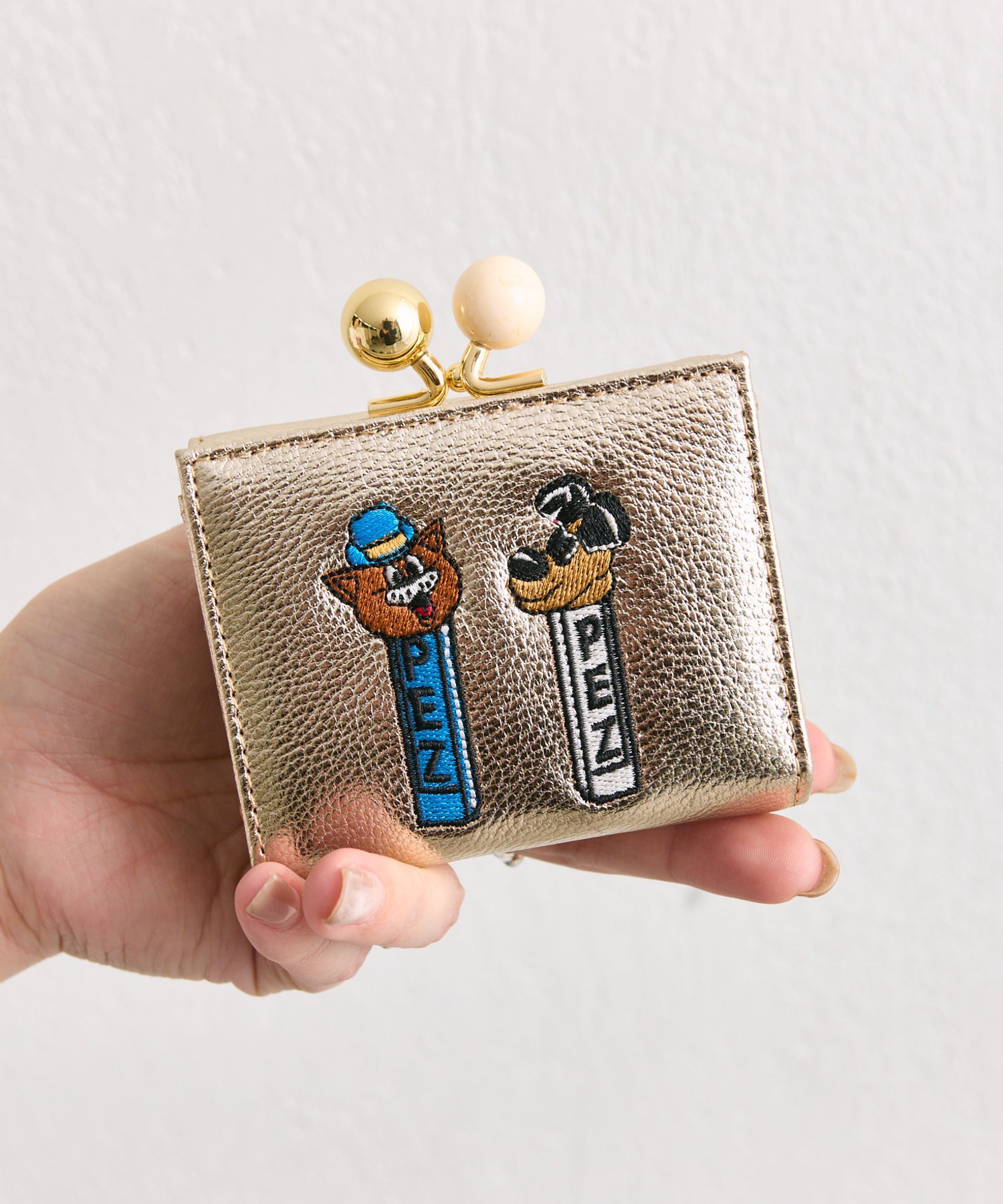 ear PAPILLONNER｜【PEZ(ペッツ) ×ear】本革/コラボ三つ折りがま口財布