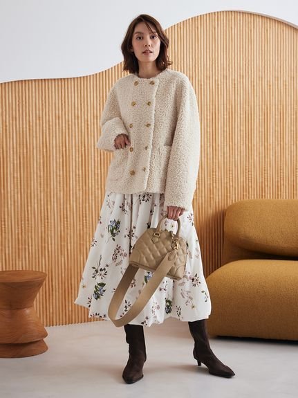 Mila Owen｜金釦カールファージャケット | Rakuten Fashion(楽天