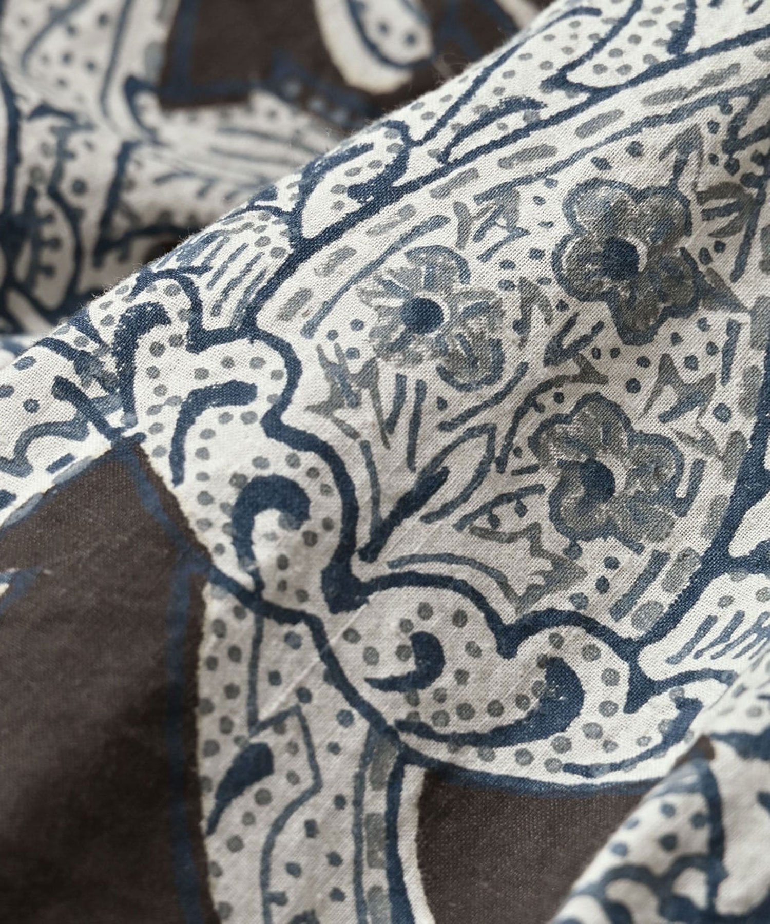 45R｜インドカディフラワー更紗プリントのシュシュスモック | Rakuten