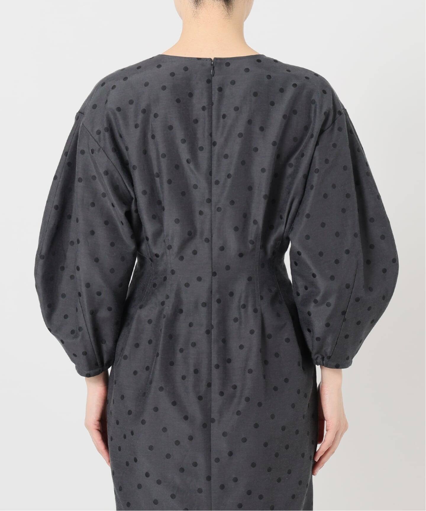 VERMEIL par iena｜DOTジャガード ウエストシェイプワンピース