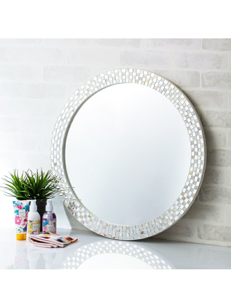 楽天市場】Francfranc シェル モザイク ウォールミラー L WH フラン