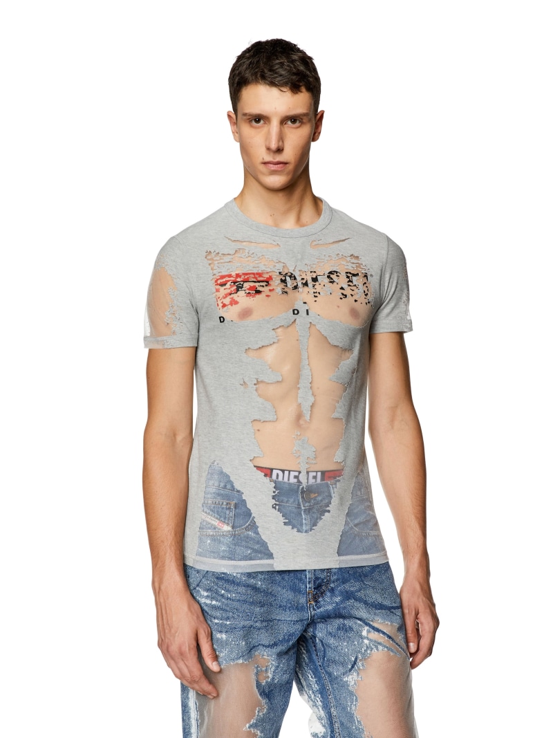 楽天市場】【SALE／40%OFF】DIESEL メンズ Tシャツ シースルー ロゴ