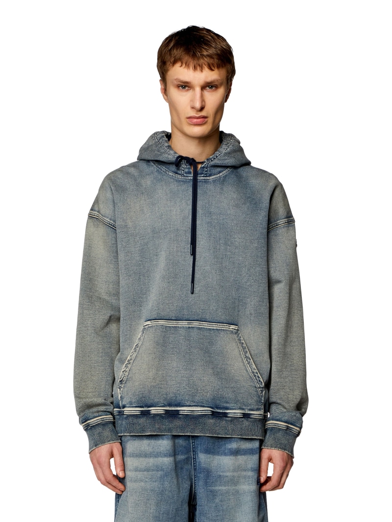 楽天市場】DIESEL メンズ スウェット パーカー デニム D-UM-RIB TRACK