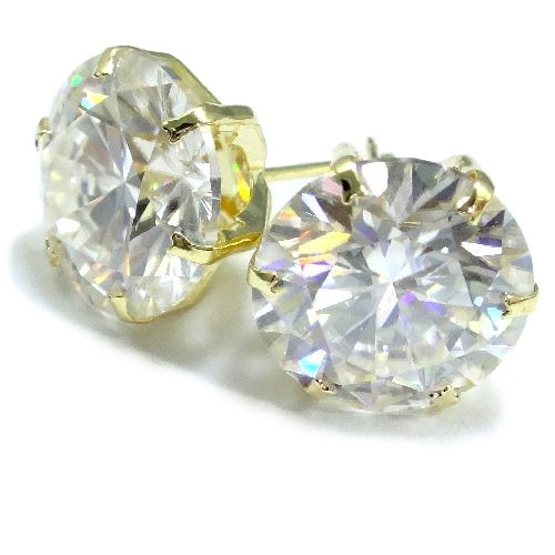 楽天市場】K18 モアサナイト 10mm VVS 3EX Dカラー 計6.7cts