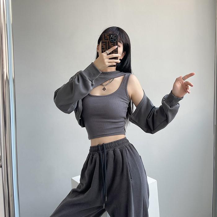 楽天市場】超ミニ丈スウェット キャミソール 2点セット ショート丈