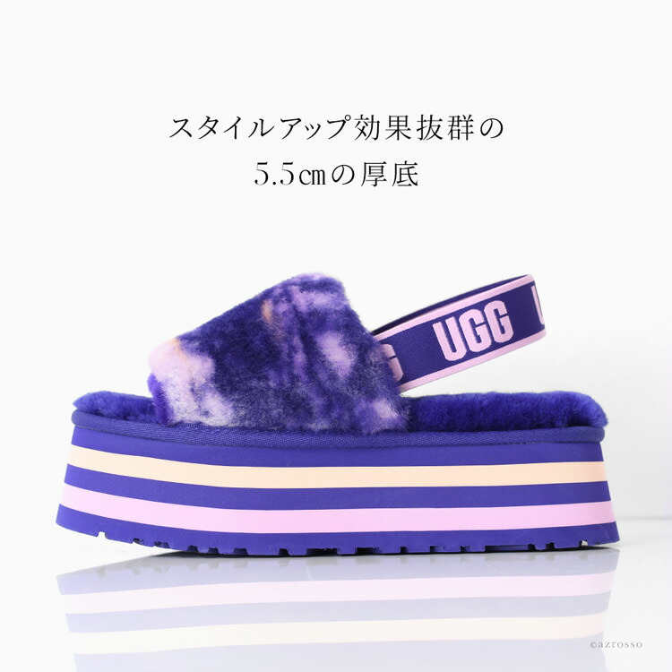 楽天市場】UGG サンダル 厚底 ファー おしゃれ 疲れない 歩きやすい
