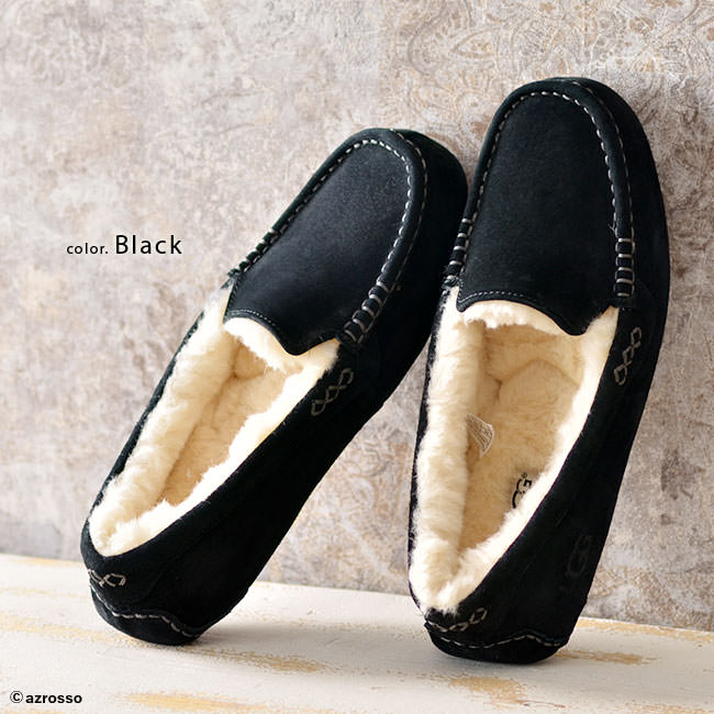 楽天市場】UGG モカシン アンスレー レディース スリッポン ムートン