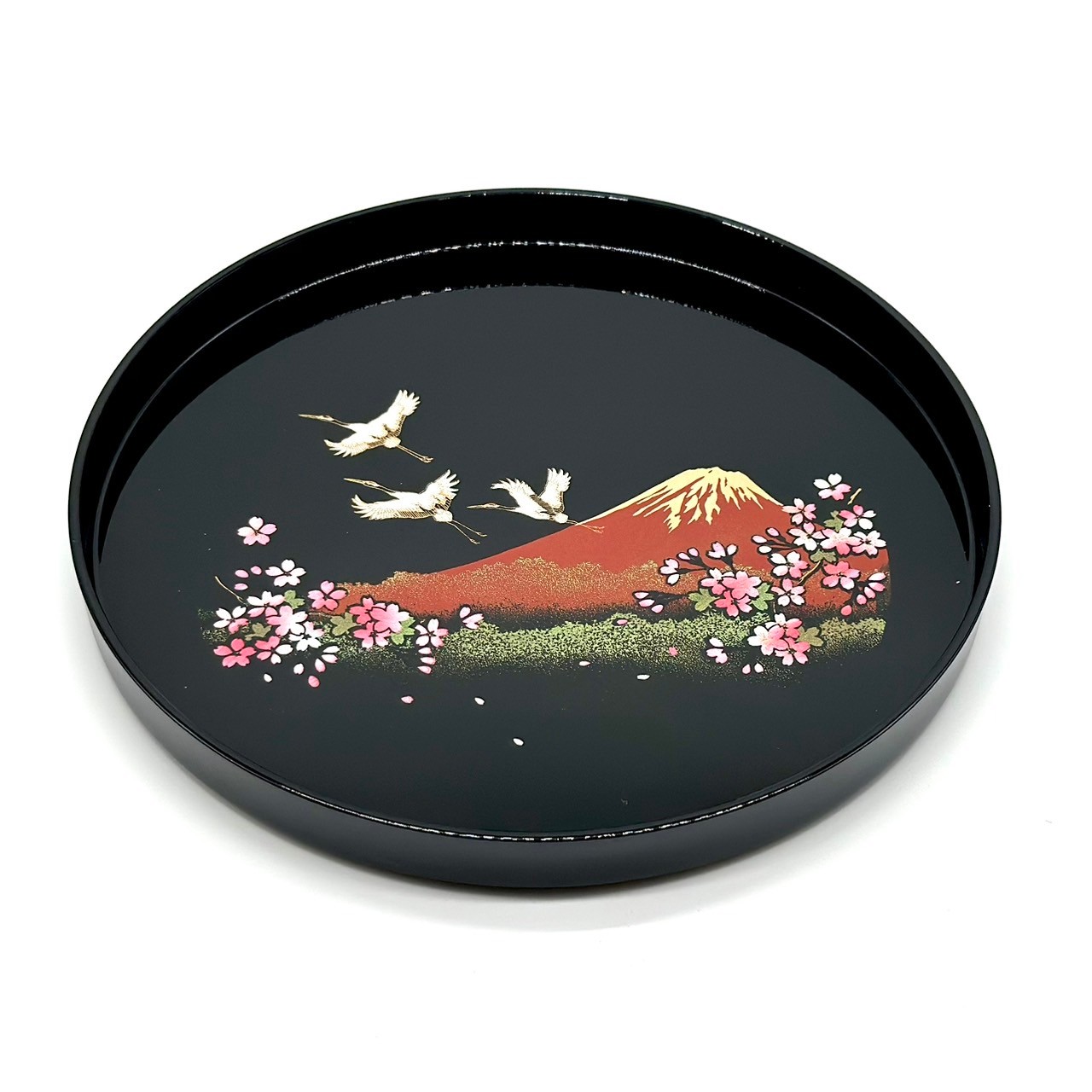 楽天市場】【5日P+10倍と最大2000円OFF】 お盆 24cm 8寸 丸盆 黒