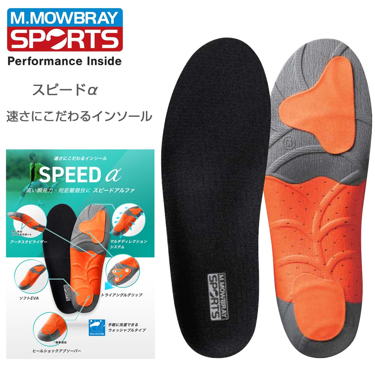 楽天市場】高機能インソール スピードα M.MOWBRAY SPORTS （モゥブレィ