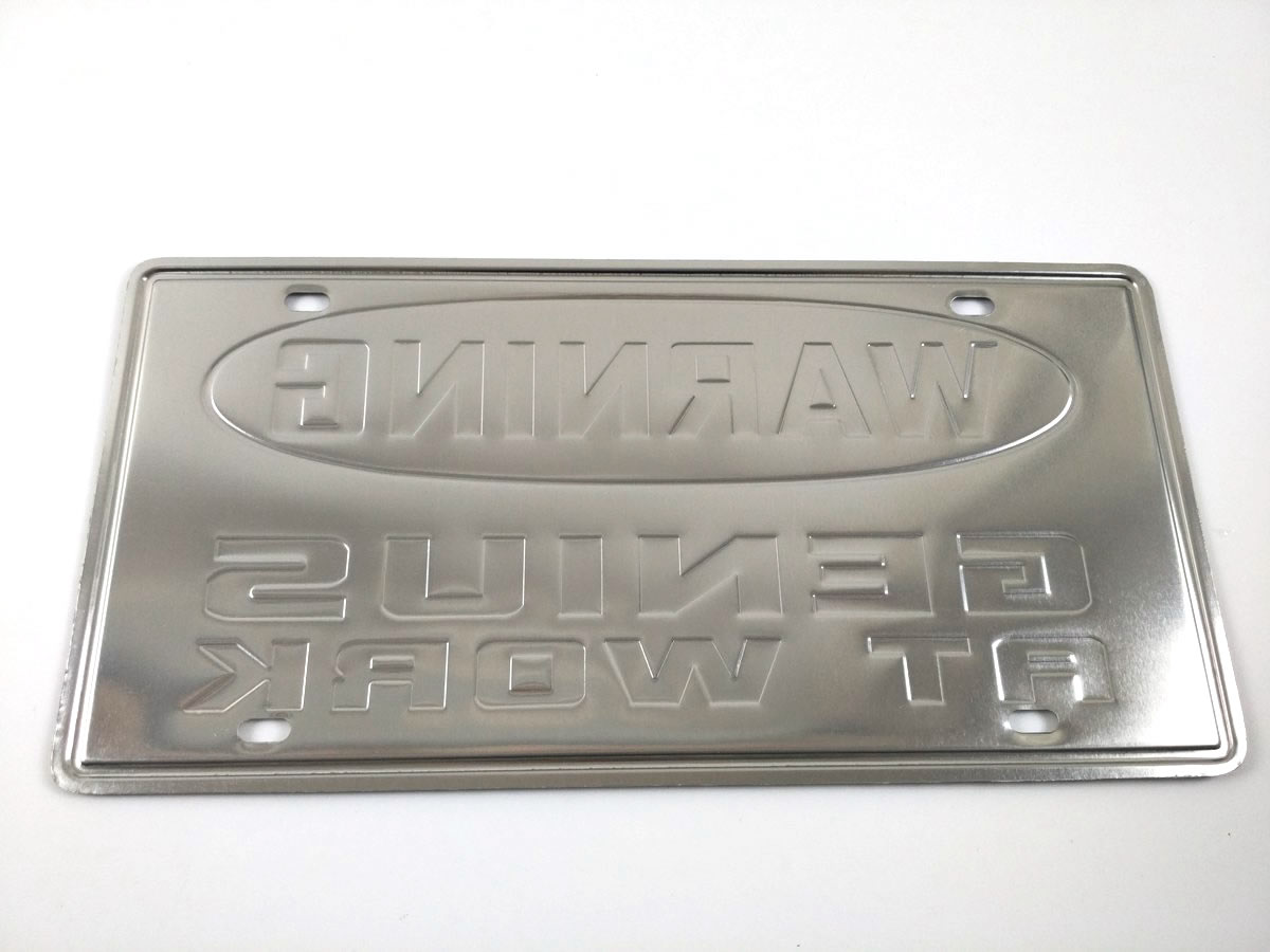 楽天市場】アメリカン風 ブリキ看板 警告 WARNING GENIUS AT WORK 仕事