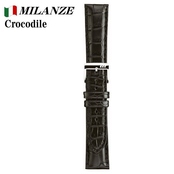 アクセサリー 18mm クロコダイル 時計バンド 黒」の人気商品一覧