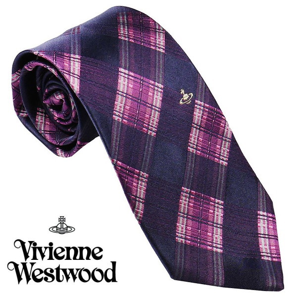 楽天市場】ヴィヴィアンウェストウッド ネクタイ チェック系 フクシア