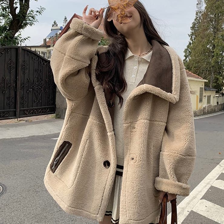 楽天市場】Sibra リバーシブルムートンボアジャケット 韓国