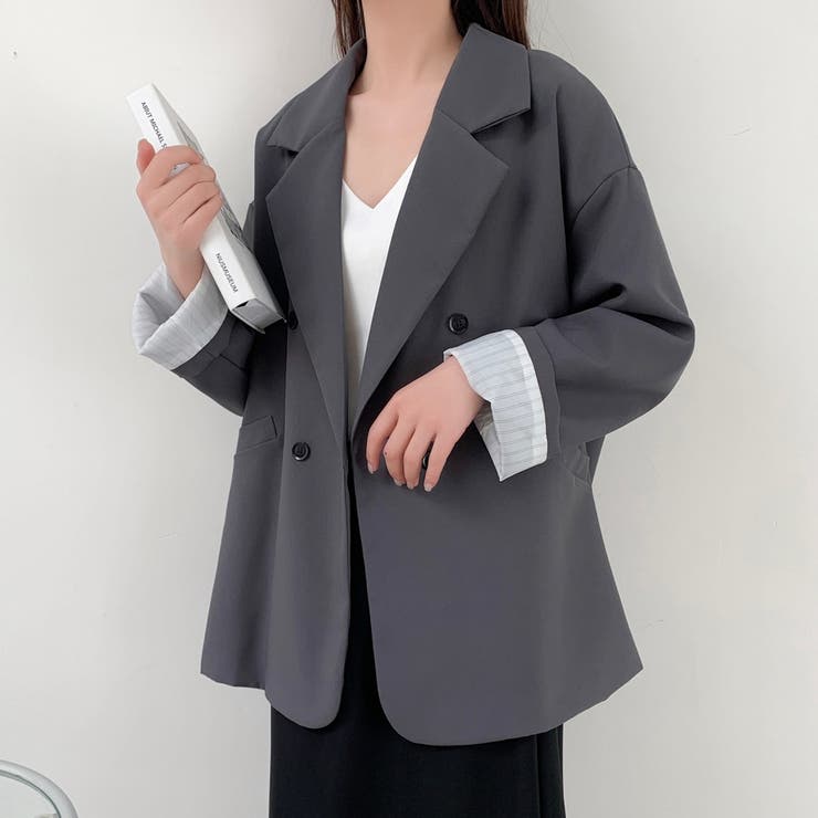 楽天市場】LADY LIKE オーバーサイズテーラードダブルジャケット