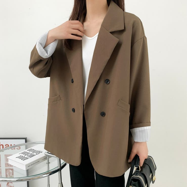 楽天市場】LADY LIKE オーバーサイズテーラードダブルジャケット