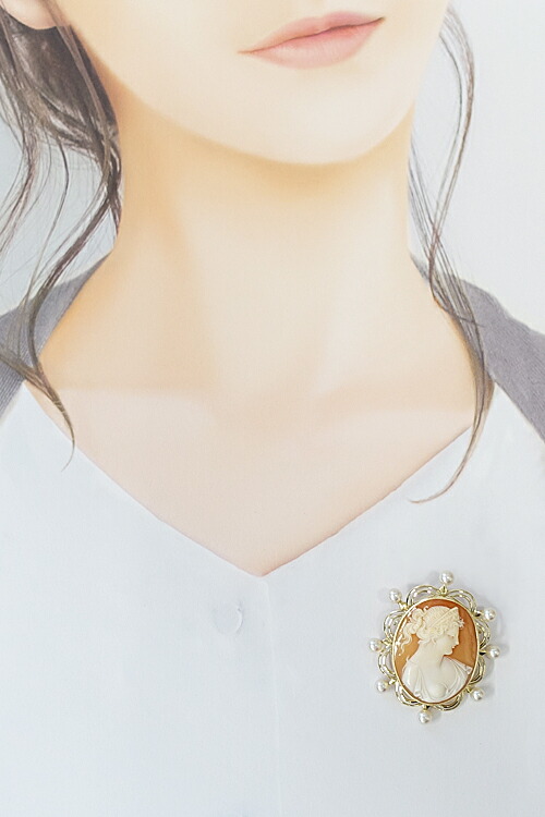 楽天市場】ミキモト シェル カメオ ブローチ ペンダントトップ アコヤ