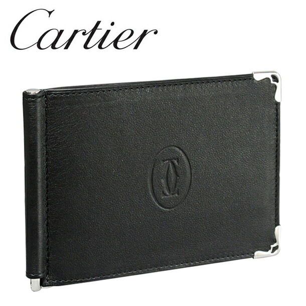 楽天市場】[訳あり]カルティエ 折り財布マネークリップ ブラック