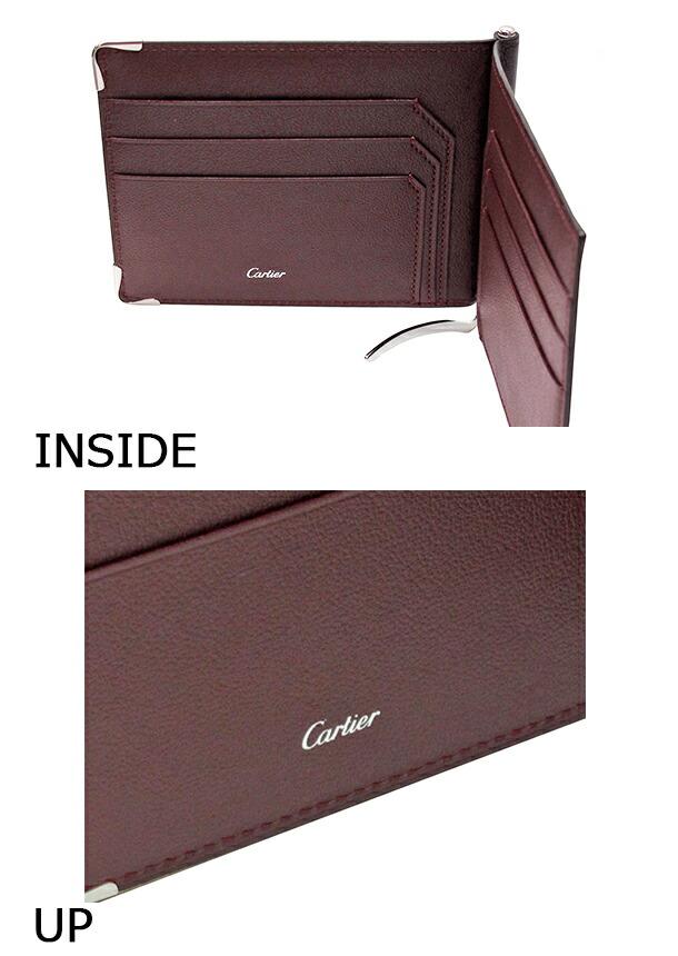 楽天市場】[訳あり]カルティエ 折り財布マネークリップ ブラック