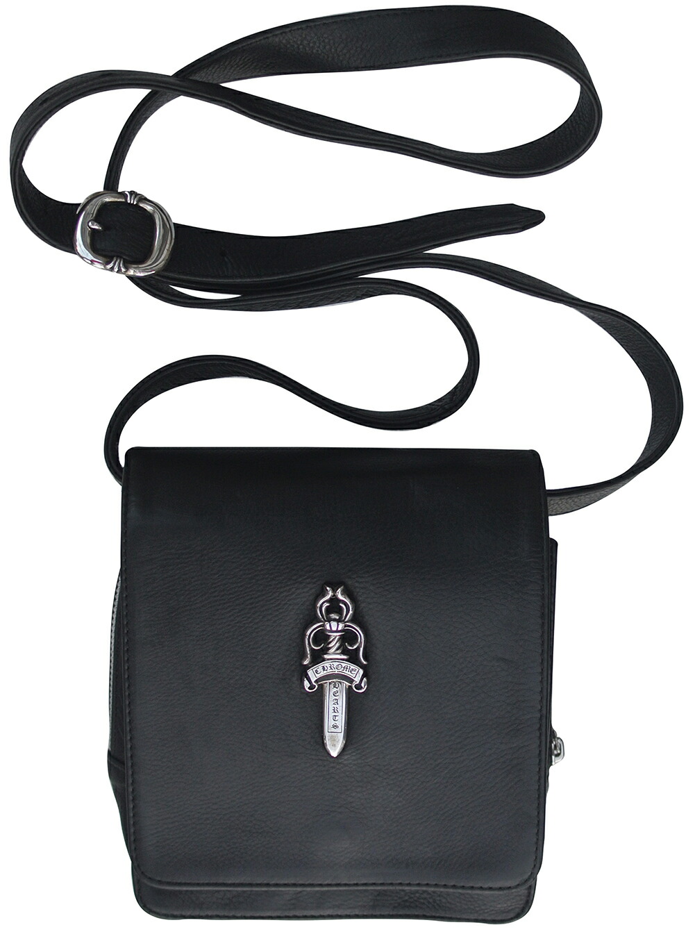楽天市場】CHROME HEARTS SHOULDER BAG DAGGER BLACK LEATHER クロム