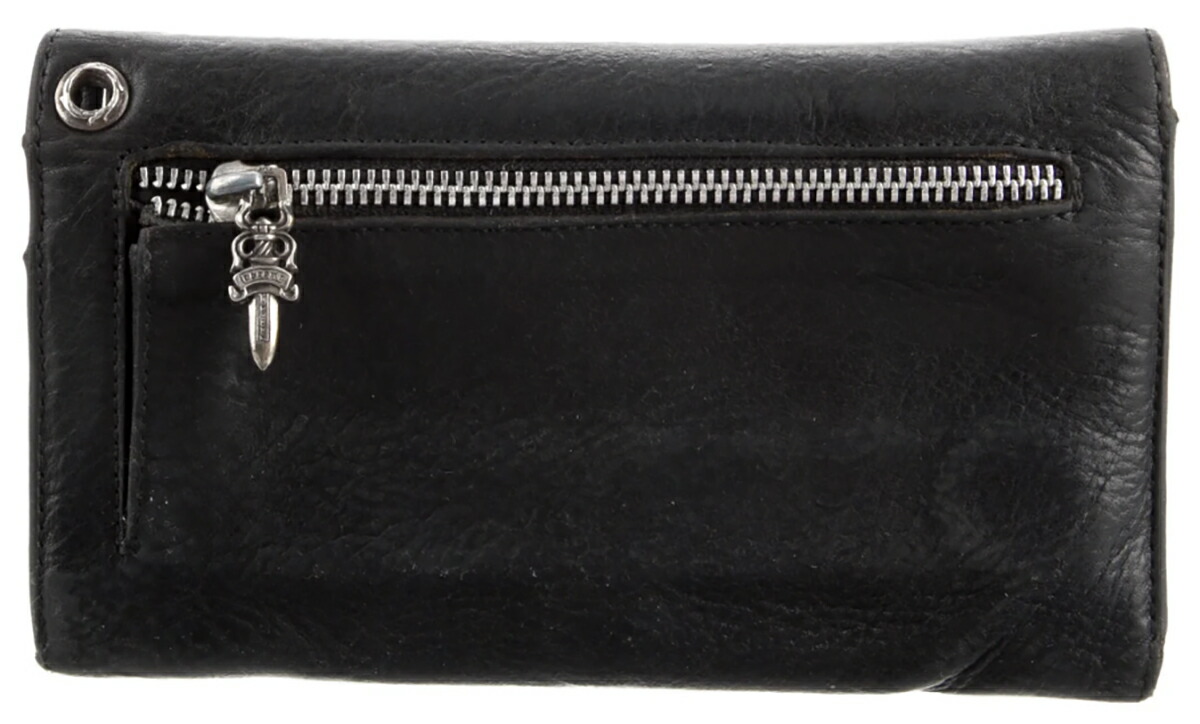 楽天市場】CHROME HEARTS WAVE WALLET BLACK LEATHER クロムハーツ