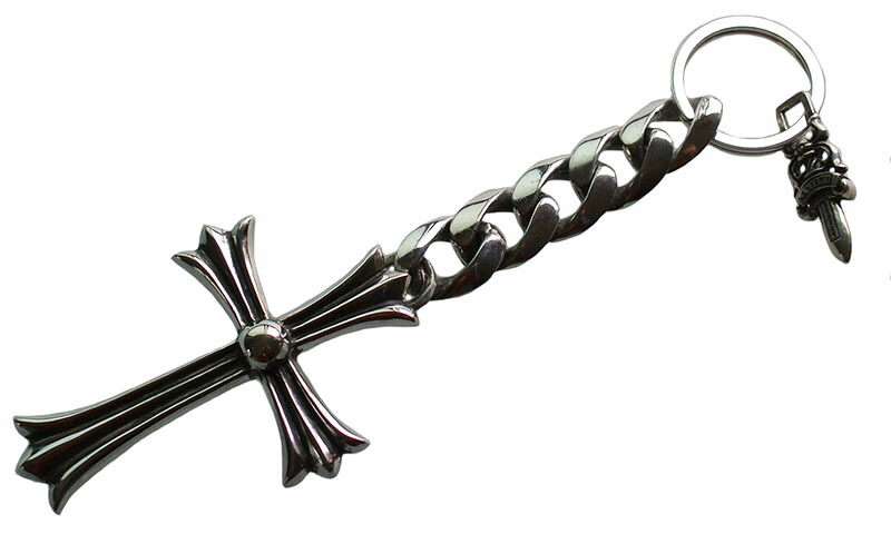 楽天市場】CHROME HEARTS LARGE CROSS KEYCHAIN W/ CLASSIC LINK CHAIN