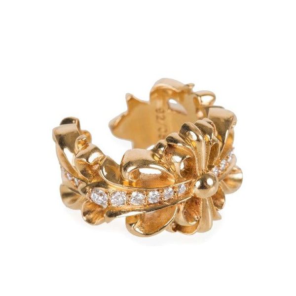 楽天市場】CHROME HEARTS DBL FLORAL CROSS RING PAVE DIAMOND クロム