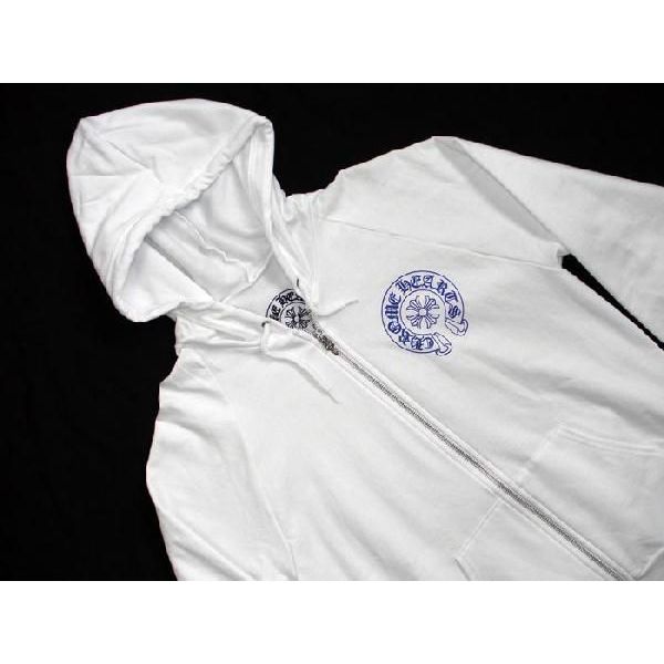 楽天市場】クロムハーツ スウェットパーカー ジップ ホースシュー 白