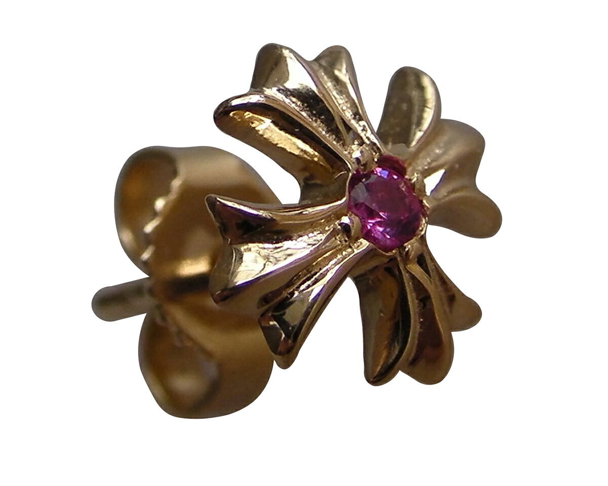 楽天市場】CHROME HEARTS #2 CH PLUS STUD EARRING 22K PINK SAPPHIRE