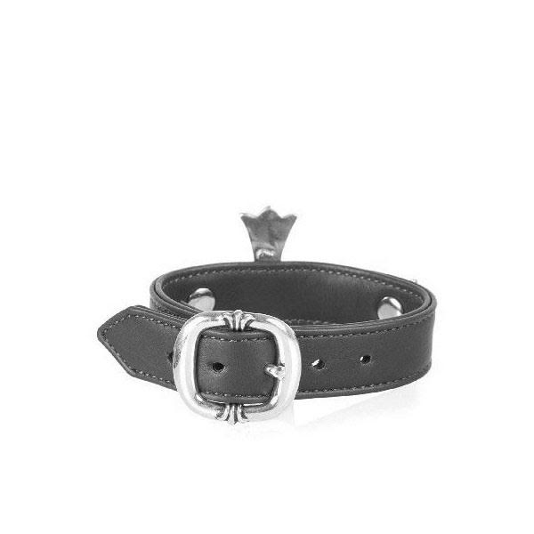 楽天市場】CHROME HEARTS BENT CH CROSS BRACELET ON LEATHER クロム