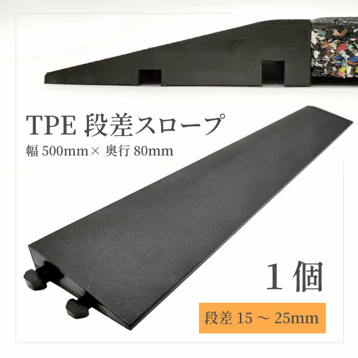 楽天市場】【 TPE段差スロープ H15mm 20mm 25mm】 W50cm 環境 環境配慮