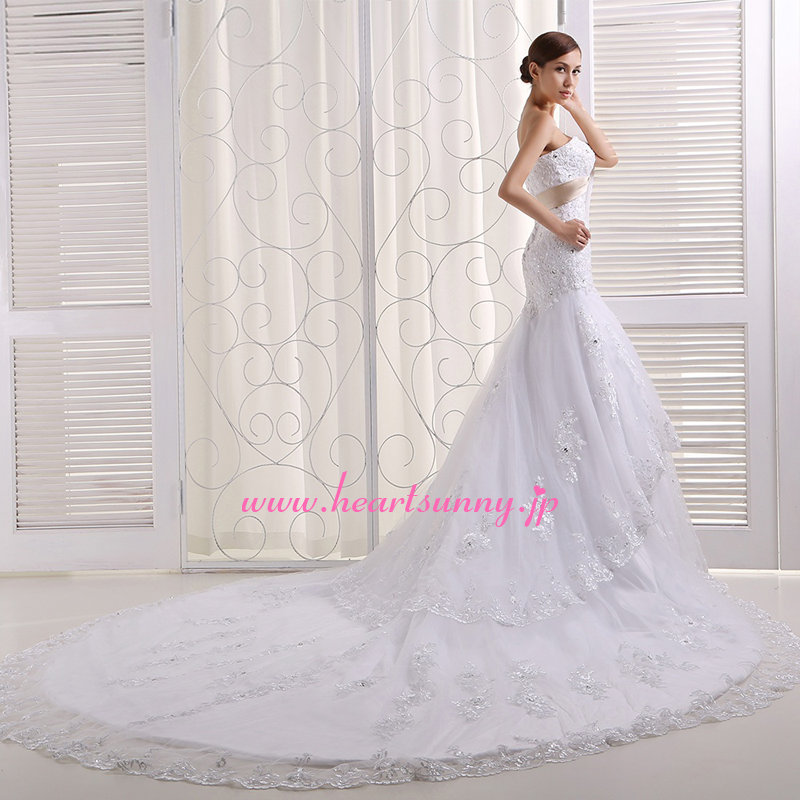 楽天市場】ウェディングドレス マーメイド☆A198☆ビスチェ シャンパン