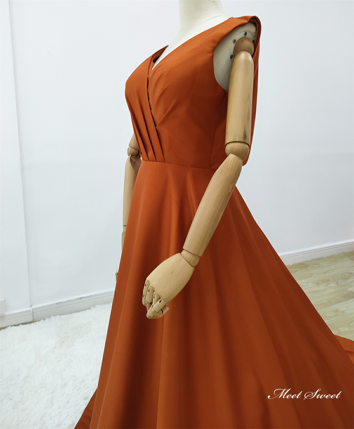楽天市場】カラードレス ファスナー テラコッタ オレンジ 前撮り