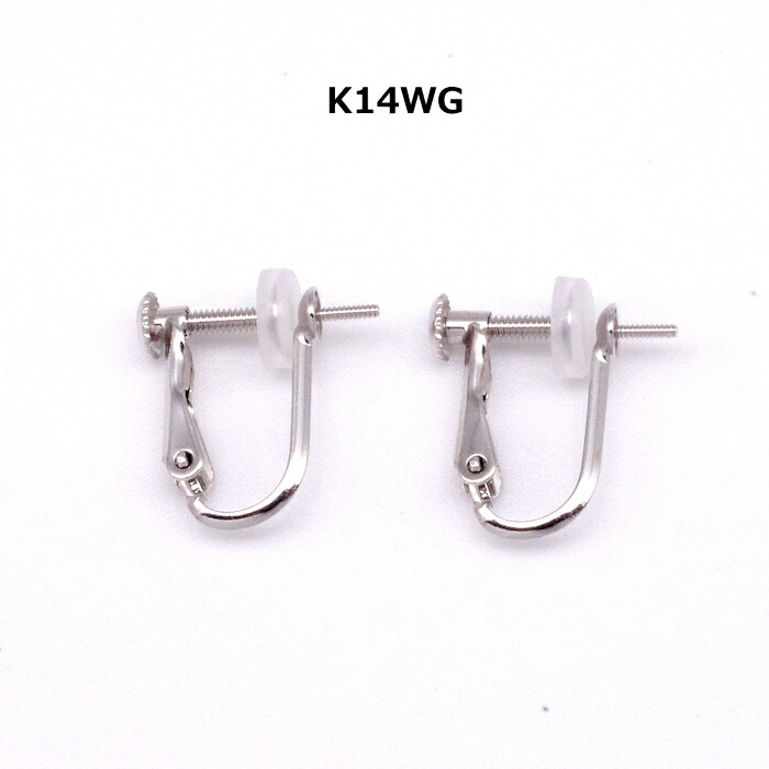 楽天市場】（金具・加工） イヤリング金具 K14WG K18 直結タイプ
